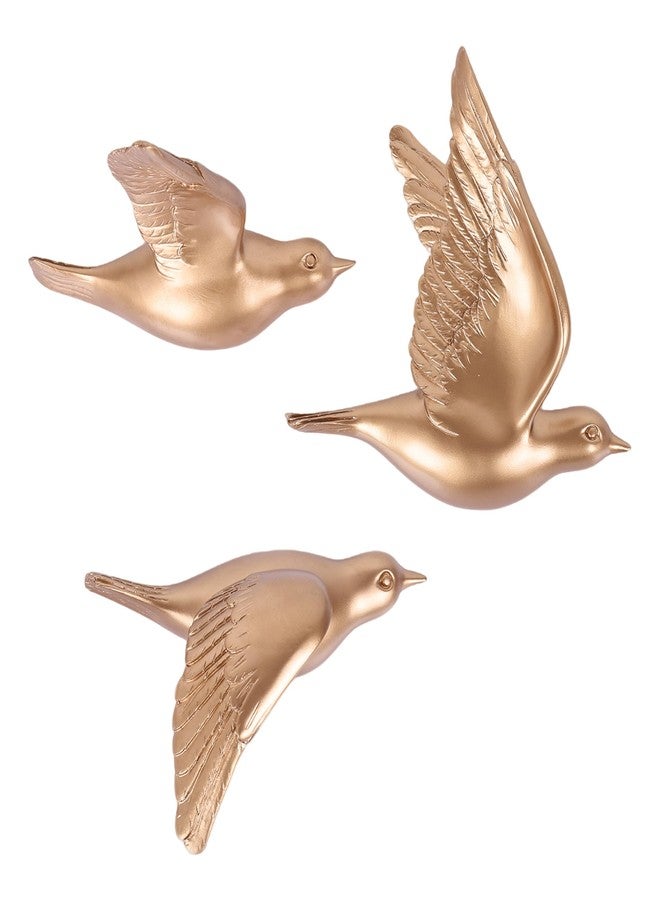 suruim Gold Bird Wall Sculptures Set of 3-3D Wall Art Decor for Living Room, Home Decor Modern Golden Wall Decor & Bird Gallery Wall Art (Gold) - Image 1